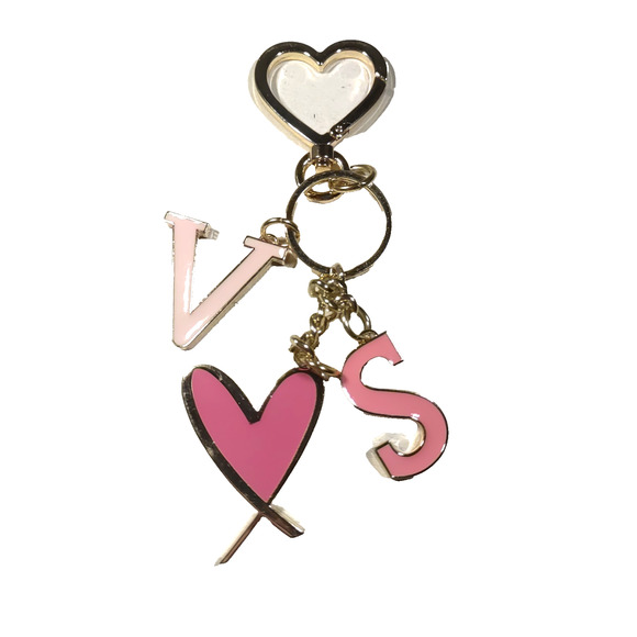 Victoria Secret Keychain Purse Clip Pink Gold Tone Love Romance - Picture 2 of 5